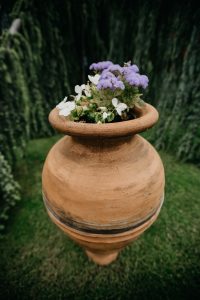 handmade, terracotta, big, flowerpot, tall, flower, container, nature, garden, summer